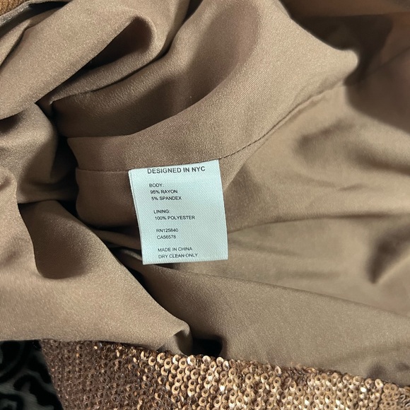 Intermix size 2 sequin party cocktail mini dress metallic women’s club d… - Picture 4 of 4